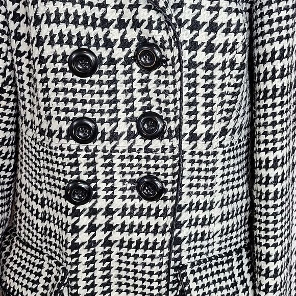 IZ BYER CALIFORNIA Houndstooth Double Breasted Coat Medium - Picture 3 of 9